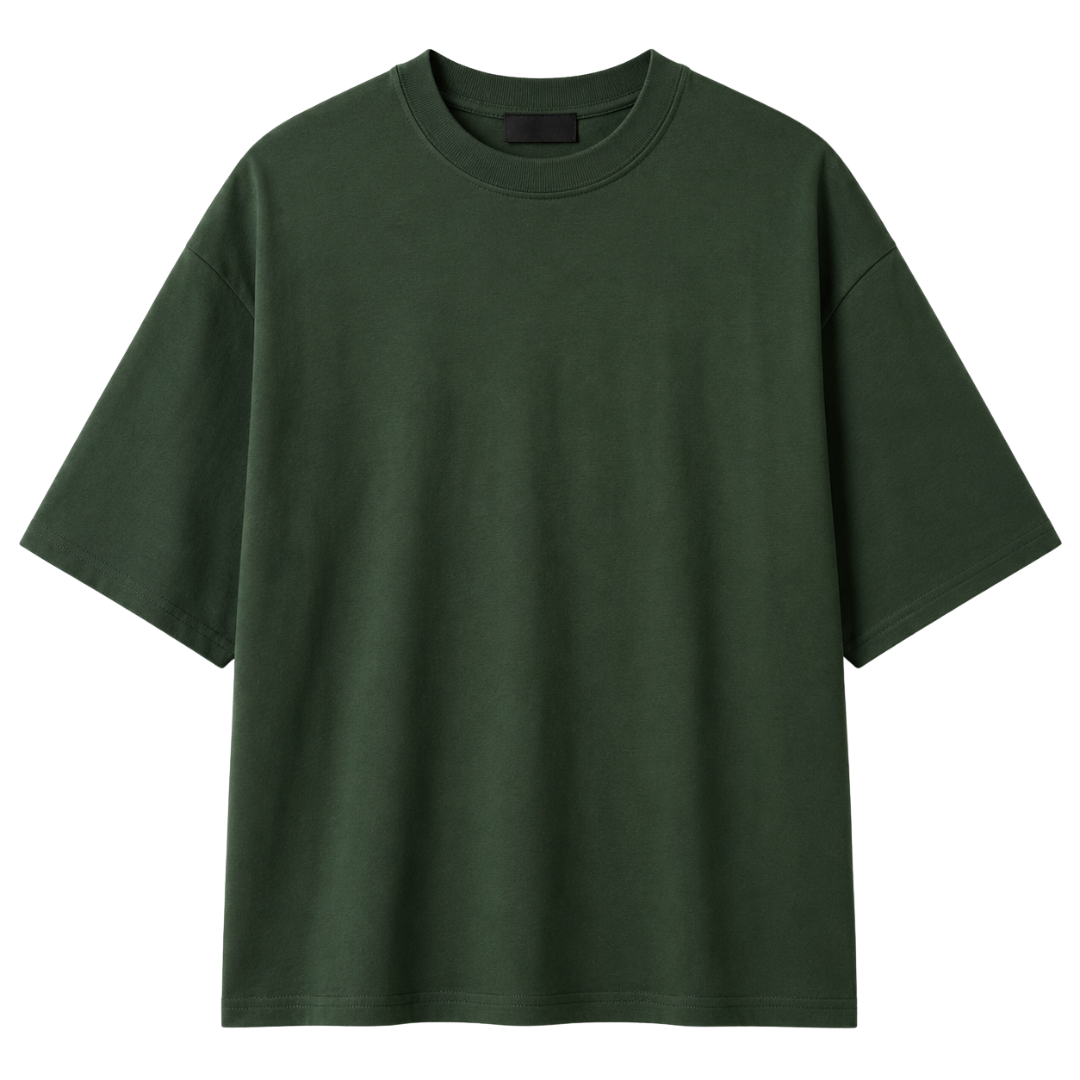 Premium Heavyweight Oversized T-Shirt – Forest Green | Aphinkan