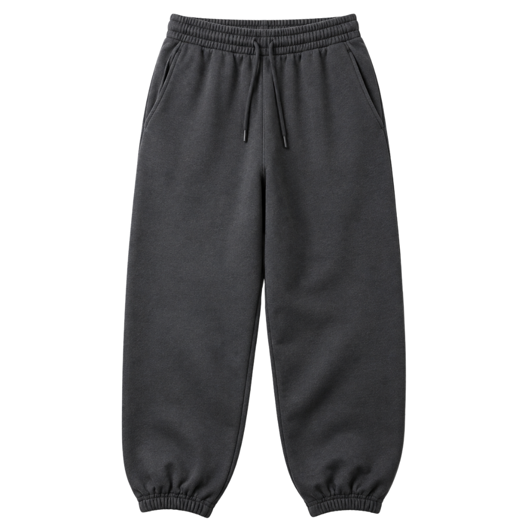 Premium Heavyweight Fleece Joggers – Charcoal Grey | Aphinkan