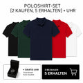 POLOSHIRT-SET [2 KAUFEN, 5 ERHALTEN] + UHR